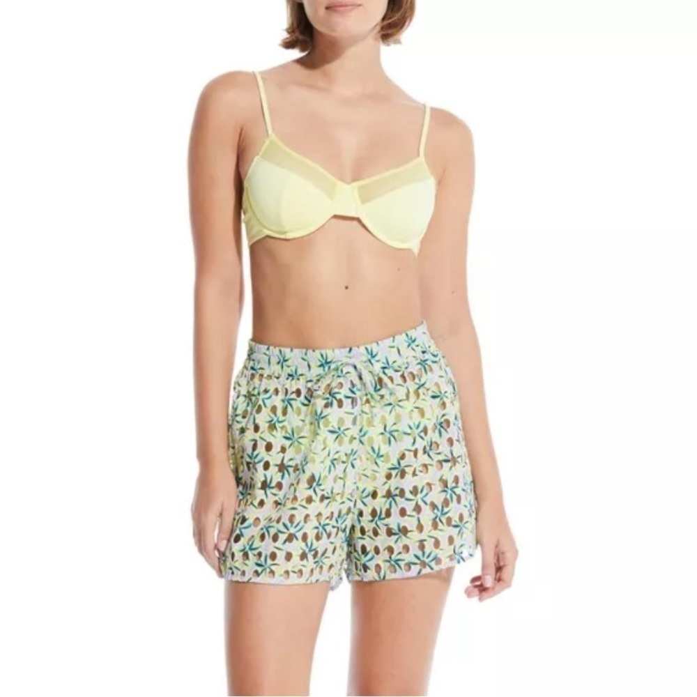 Solid and Striped- NWT Multicolored Charlie Eyelet Elastic Waist Mini Short